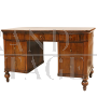 Scrivania antica Luigi Filippo in noce con grandi cassetti, Italia '800                            