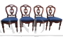 Set di 4 sedie da pranzo Vittoriane, fine XIX secolo