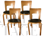 Set di 4 sedie modello 66 di Alvar Aalto per Les Arcs 1600, 1969