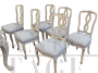 Set di 6 sedie vintage shabby chic anni '50
