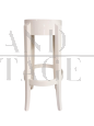 Sgabello Charles Ghost alto di Philippe Starck per Kartell in plastica bianca                            