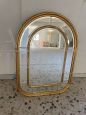 Specchio a doppia cornice dorata stile antico