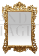 Specchiera antica stile Luigi XV in legno dorato e intagliato                            