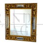 Specchio vintage dorato con specchietti molati, anni '50                            