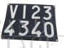 Targa automobilistica vintage Vicenza VI23                            