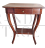 Tavolino antico Biedermeier con cassetto di metà '800                            