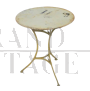 Tavolino da giardino in ferro bianco anni '40                            