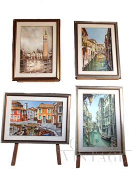 Bruno Introvigne - Set di dipinti di Venezia                            
