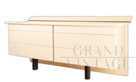 Cassettiera comò Alanda di Paolo Piva per B&B Italia in laminato bianco                            