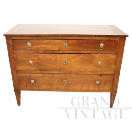 Comò antico del '700 -Luigi XVI in noce massello con maniglie leonine                            