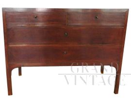 Comò Impero antico in legno di noce, Italia 1890                            