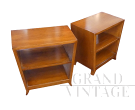 Coppia di comodini o piccole librerie design di Gio Ponti                            