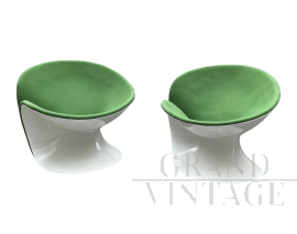 Coppia di poltroncine Girolle di Jean-Pierre Laporte per Thonet, 1970