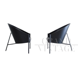 Coppia di poltrone Costes di Philippe Starck nere, anni '80