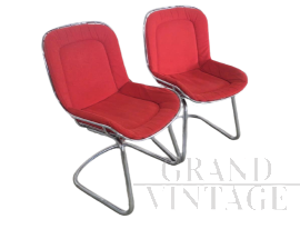 Coppia di sedie stile Gastone Rinaldi anni '70