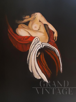 Dipinto contemporaneo Nuda e sola