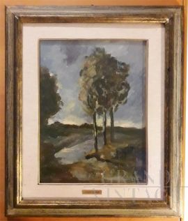 Dipinto di Luciana Berneri - Campagna Milanese