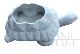 Grande tartaruga contenitore in ceramica bianca di Bassano                            