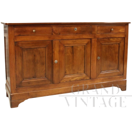 Grande credenza antica Luigi Filippo a 3 ante in ciliegio, 1800                            