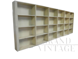 Grande scaffale vintage da negozio in abete anni '50