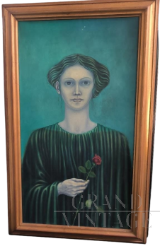 La Morte - dipinto di Valentino Vanini con figura femminile                            