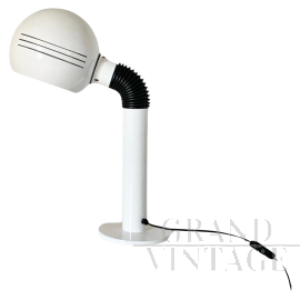 Lampada design Zonca space age in metallo bianco, anni '70                            