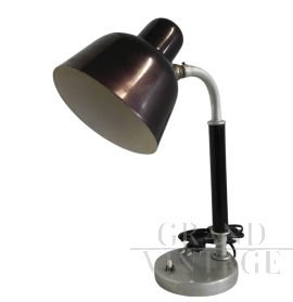 Lampada da scrivania vintage Greco in metallo marrone                            
