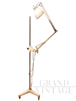 Lampada da studio vintage regolabile con rotelle