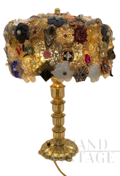 Lampada da tavolo design italiano in vetro di Murano colorato                            