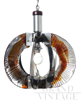 Lampadario space age di Carlo Nason per Mazzega