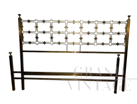 Letto matrimoniale di Osvaldo Borsani in ottone dorato                            