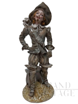 Moschettiere, scultura in porcellana Capodimonte di Carlo Mollica