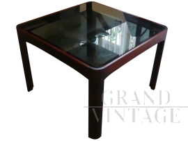 Tavolino Poltronova con vetro fumé anni '60