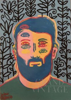 Black Garden - dipinto di Salvo Pillitteri in stile urban contemporaneo                            