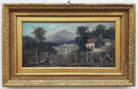 Paesaggio collinare, dipinto di Frank Stone, XIX secolo