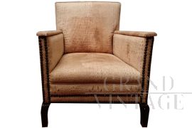 Poltrona anni '30 in pelle coccodrillo