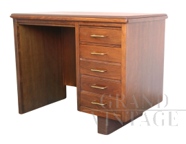 Scrivania design di Antonio Ferretti in legno, Milano anni '70