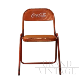 Sedia Coca Cola vintage in metallo