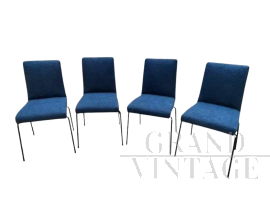 Set di 4 sedie CM 145 di Pierre Paulin in bouclé blu                            