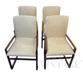 Set di quattro sedie poltroncine di Pierre Balmain                            