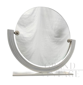 Specchio da appoggio doppio rotondo girevole, 1975                            