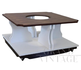 Tavolino da salotto quadrato, design italiano anni '70                            