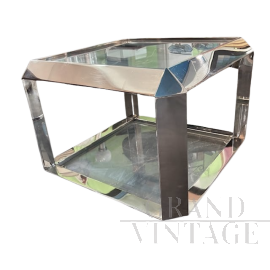 Tavolino design di Alberto Rosselli per Saporiti, anni '70                            