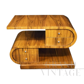 Tavolino mobiletto bifacciale con cassetti in stile Art Déco