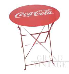 Tavolo da giardino rotondo Coca Cola anni '70