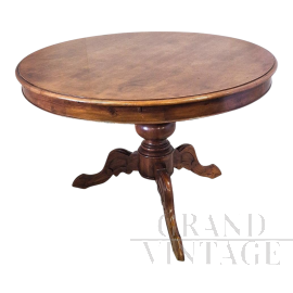 Tavolo rotondo classico con gamba centrale                            
