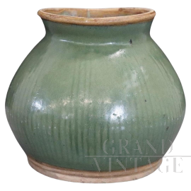 Vaso antico cinese Longquan color verde Celadon, dinastia Ming                            