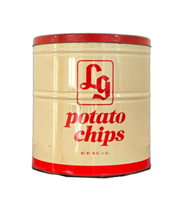 Vintage Potato Chips El-Ge Tin Can              
                            