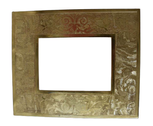 Elegant frame in wood and 24K gold