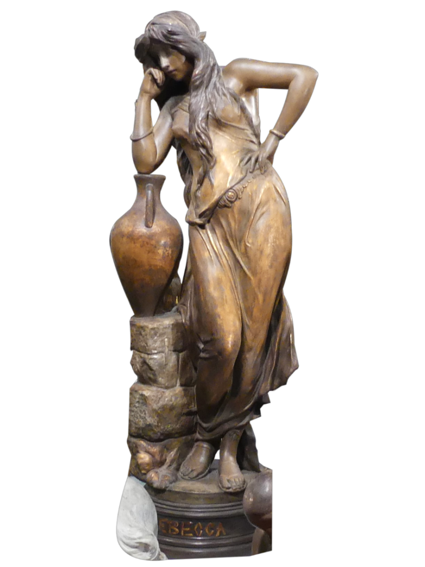 Grande scultura in terracotta Rebecca di Goldscheider                            